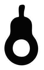 Avocado Silhouette, Black Avocado Icon, Minimalist Fruit Shape, Abstract Avocado, Avocado Outline