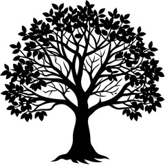 Obraz premium vector tree silhouette