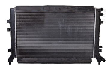 The cooling radiator is a metal heat exchanger inside filled with antifreeze. Rubber pipes are connected to it, which are mounted on the corresponding neck of the motor. Repair in the workshop.