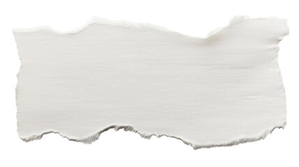 torn piece of paper with ragged edges isolated on white background