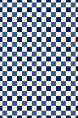 Seamless checkered pattern in color blue navy white