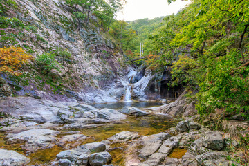 경북 울진군 덕구계곡의 풍경