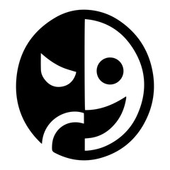 Happy and Sad Faces Icon