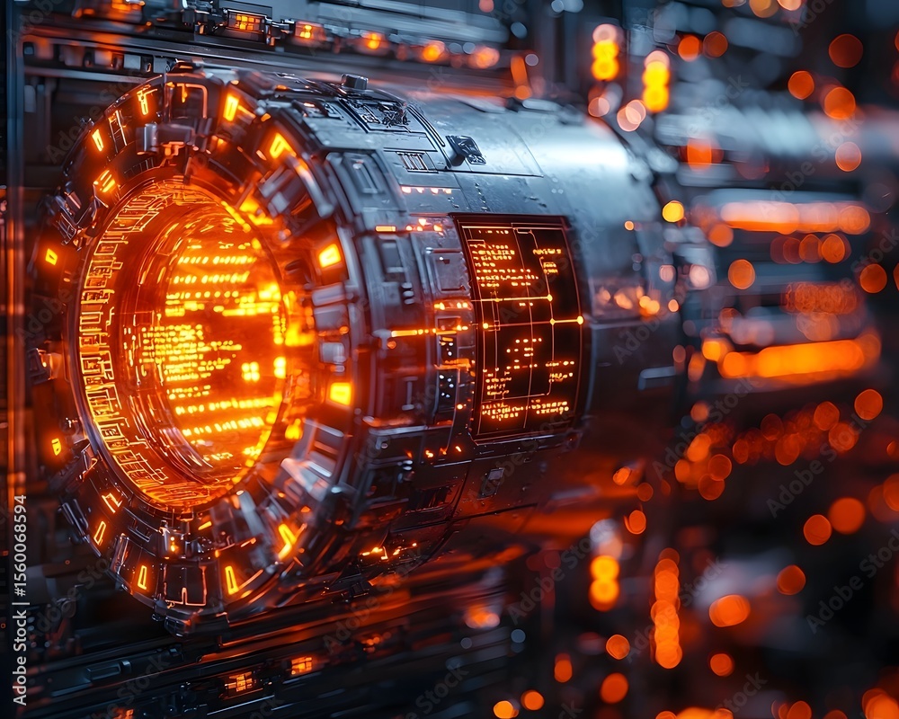 Poster high tech security system vulnerable to hacking attack