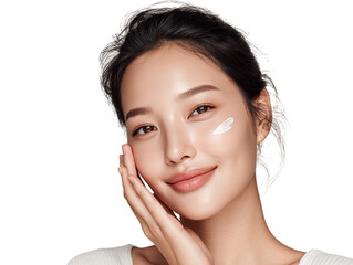 A close-up portrait of a radiant woman showcases the art of skincare and the embrace of healthy, glowing skin.