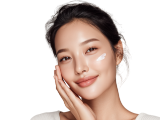 A close-up portrait of a radiant woman showcases the art of skincare and the embrace of healthy, glowing skin.