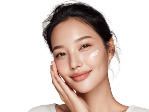 A close-up portrait of a radiant woman showcases the art of skincare and the embrace of healthy, glowing skin.