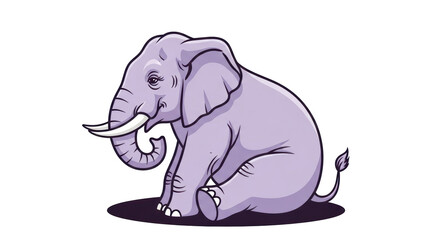 Isolated Cartoon Elephant