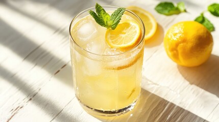 Fototapeta premium Yuzu Citrus Cooler, Refreshing Drink, Summer Drink