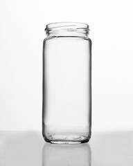 483ml Cylindrical Glass Jar with 66mm Screw Neck – Studio Silhouette Lighting on White