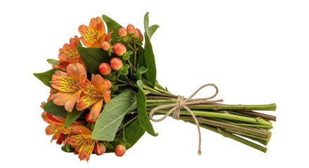 Isolated bouquet with orange flowers