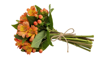 Isolated bouquet with orange flowers