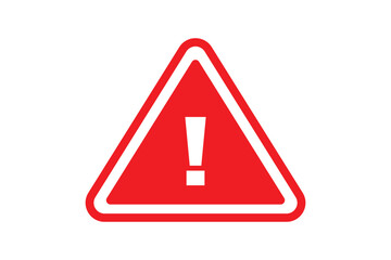 Exclamation point on a yellow triangle. Caution and warning. Road sign. Caution danger sign icon vector.