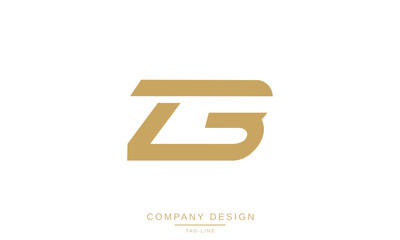 ZB, BZ Abstract Letters Logo Monogram Design Font Icon Vector