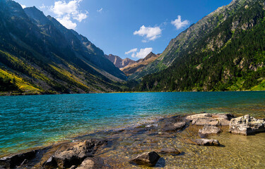 mountain lake in the alps