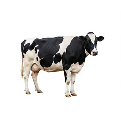 black and white cow