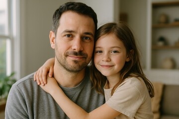 Obraz premium Father daughter loving embrace