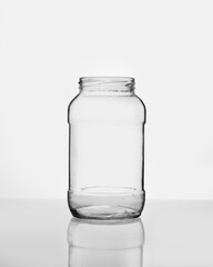 1295ml Large Glass Jar with 82mm Screw Neck – Silhouette Lighting on White