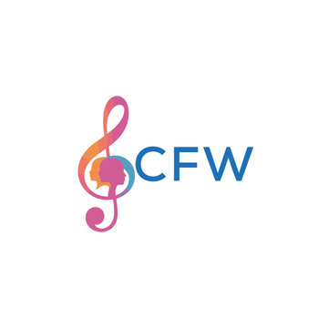 CFW &ldquo;Abstract music school logo with people and melody icon&rdquo; CFW Later Logo, &ldquo;Modern music therapy logo with faces and note symbol&rdquo;
