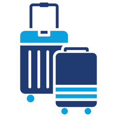 Fototapeta premium Luggage Flat Blue Icon