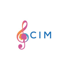 CIM “Abstract music school logo with people and melody icon” CIM Later Logo, “Modern music therapy logo with faces and note symbol”
