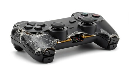 Broken Game Controller: A Visual Depiction of  Gaming Frustration