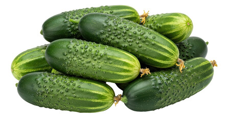 Isolated Pile of Cucumbers