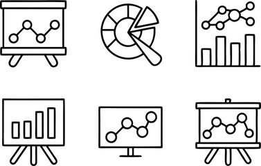 business analytics icon set vector.eps