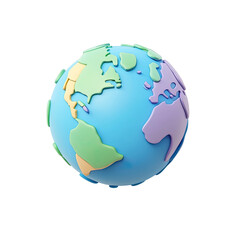 Naklejka premium Pastel Earth Globe