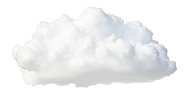 White cloud isolated on white.