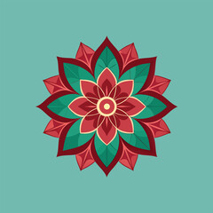 Intricate Mandala Flower Design with Symmetrical Petal Pattern for Spiritual, Decorative, and Meditation Themes.