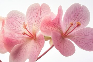 Fototapeta premium Close up pink orchid flowers isolated on white background
