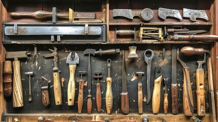 Collection of vintage woodworking tools