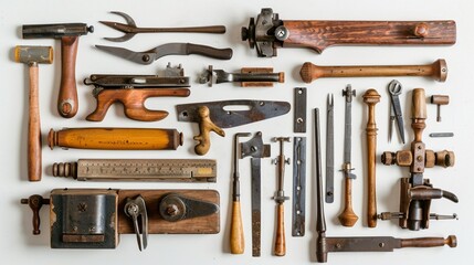 Collection of vintage woodworking tools