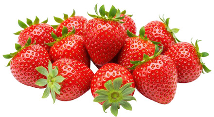 Isolated Strawberries