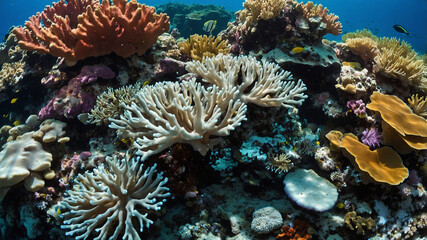 Obraz premium Coral reefs Usually as a place for the hiding of small fish from predators