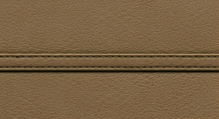 Fototapeta premium High resolution texture of brown leather with stitching detail perfect for background design projects and upholstery samples