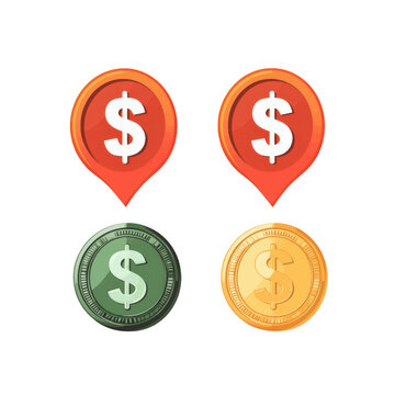 Price Rate Profit Icons: Financial Increase and Decrease Symbol Set for Business and Investment Concepts, PNG