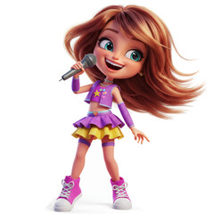 Pop Music Star Vector Illustration