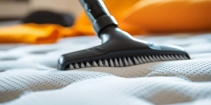 Deep cleaning mattress using specialized electronic vaccum brush
