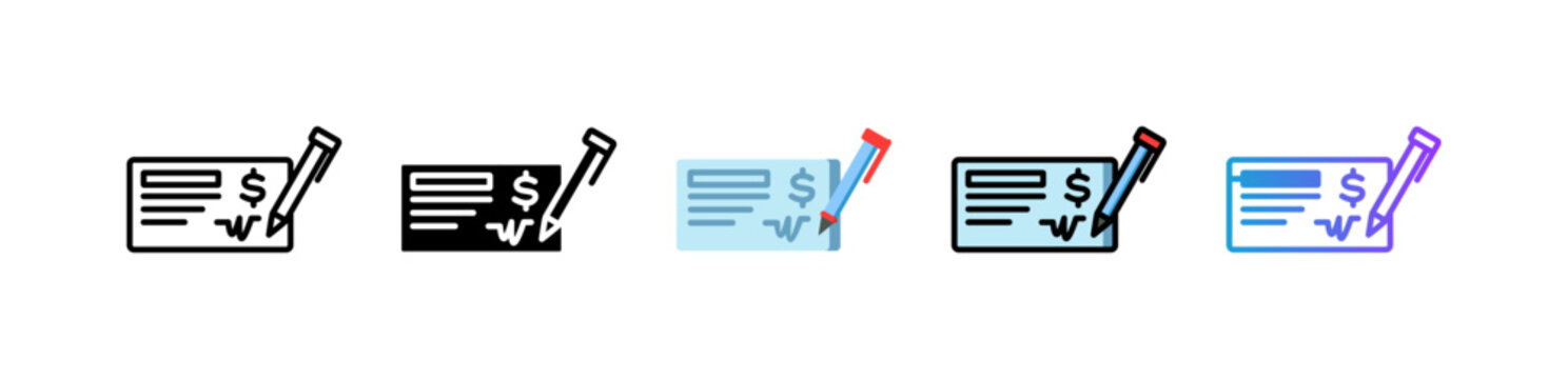 Cheque multiple icon