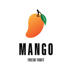 mango logo icon fruit food vector design template