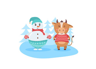 Png dairy cattle image showing farm animal symbol of agriculture life cute baby calf with bull horn and summer background for countryside scene green field vector

