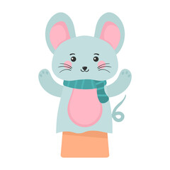 Png cartoon theatre puppet vector with cheerful characters monkey bear rabbit glove toy and marionette for children stage storytelling fantasy show and happy play moment

