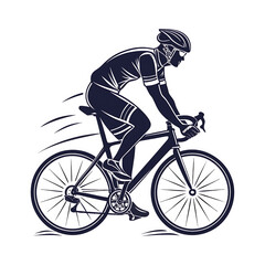 Obraz premium Dynamic Male Road Cyclist Silhouette Riding Fast - Sport & Fitness