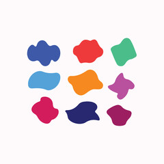 Abstract colorful shapes Colorful Abstract Blob Shapes Collection abstract blobs colorful shapes organic fluid shapes modern design elements