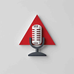 retro microphone on a black background