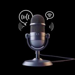 microphone on a white background