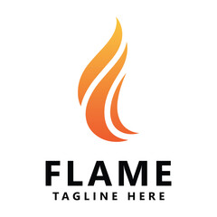 Flame logo vector template fire logo design