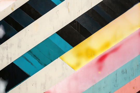 Colorful wood planks Painted wood background stripes abstract art Diagonal patterns and shapes wall